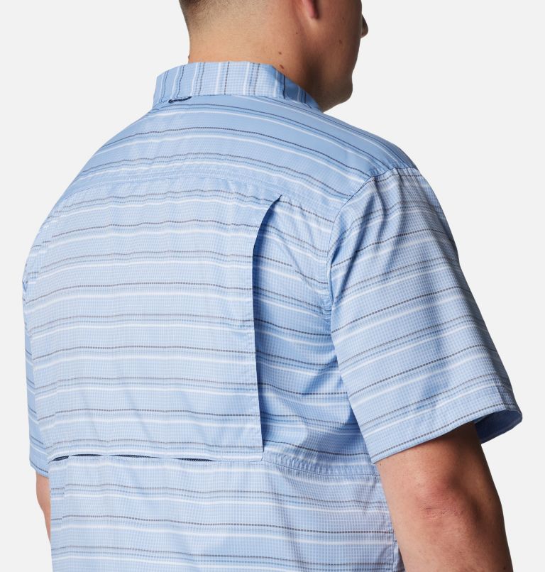 Thumbnail: Men's Silver Ridge Utility Lite Novelty Short Sleeve Shirt - Big, Color: Skyler Chambray Stripe, image 5