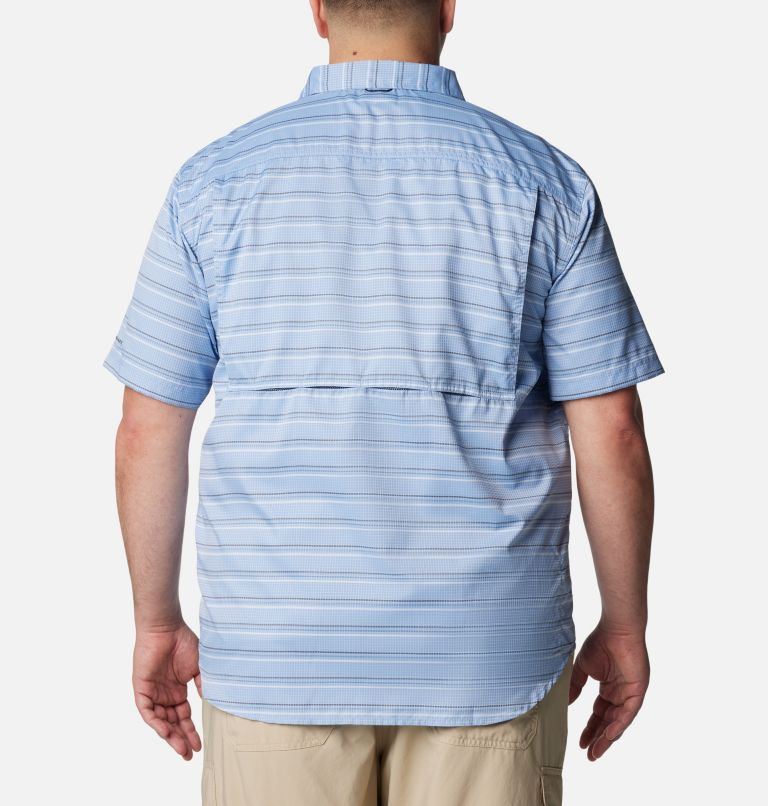 Men's Silver Ridge Utility Lite Novelty Short Sleeve Shirt - Big, Color: Skyler Chambray Stripe, image 2