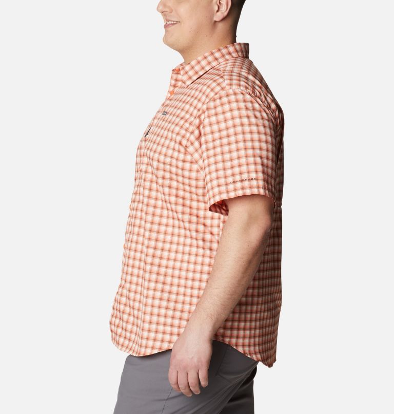 Thumbnail: Men's Silver Ridge Utility Lite Novelty Short Sleeve Shirt - Extended size, Color: Desert Orange Pulaski Plaid, image 3
