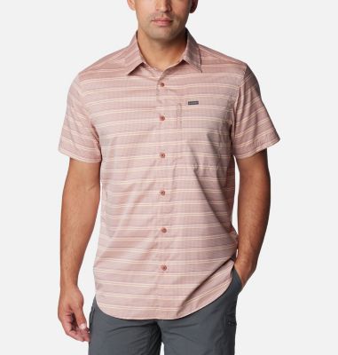 Columbia Shirts Mens 2XL Pink Short Sleeve Button Down Outdoors Fishin –  Goodfair