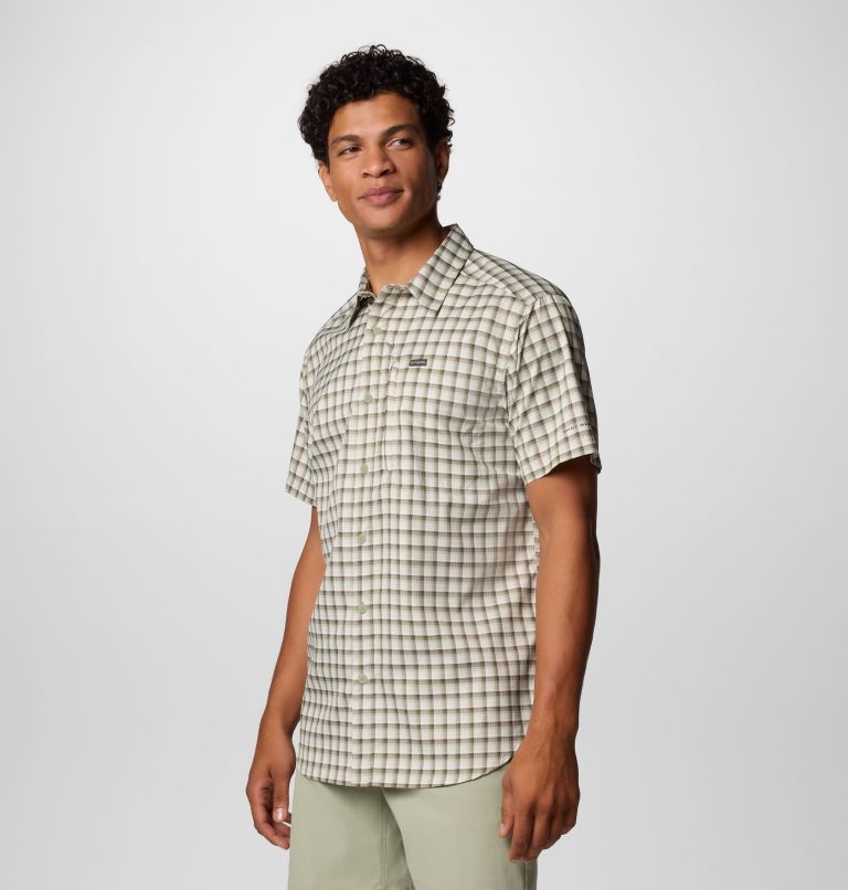 Men's Silver Ridge Utility Lite Novelty Short Sleeve Shirt - Tall, Color: Safari Pulaski Plaid, image 4