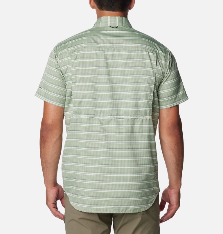 Thumbnail: Men's Silver Ridge Utility Lite Novelty Short Sleeve Shirt - Tall, Color: Canteen Chambray Stripe, image 2