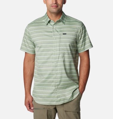 Chemise Columbia Homme XL Blanche – Manches Courtes, Pêche Randonnée, Omni-Shade, Ventilée