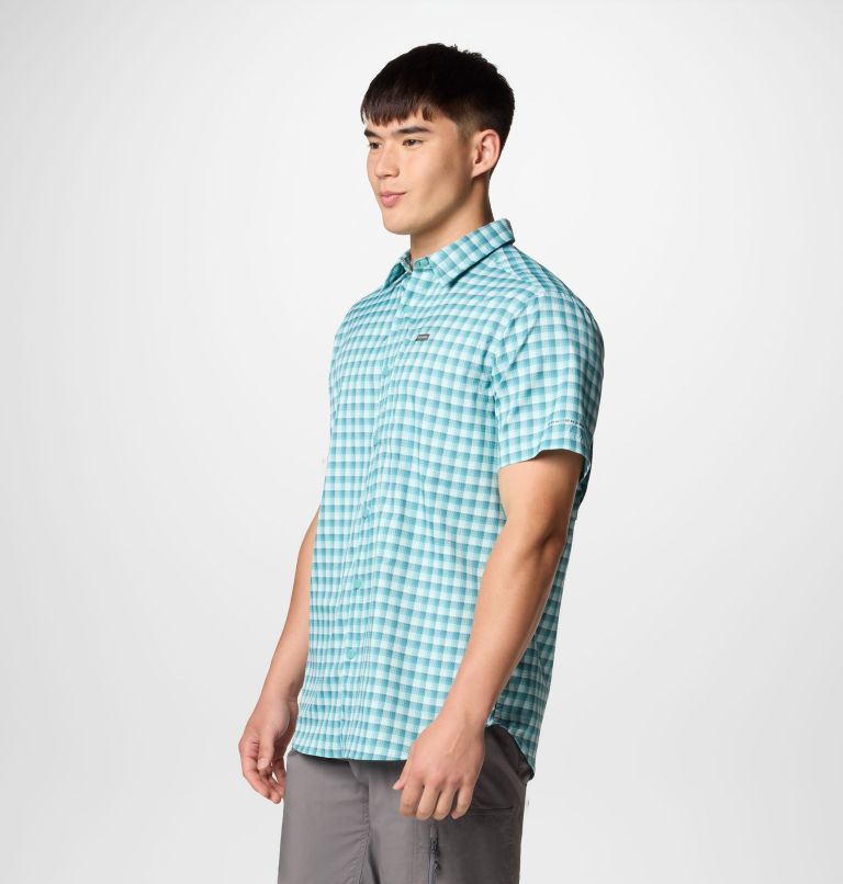 Men's Silver Ridge Utility Lite Novelty Short Sleeve Shirt - Tall, Color: Ripple Blue Pulaski Plaid, image 4