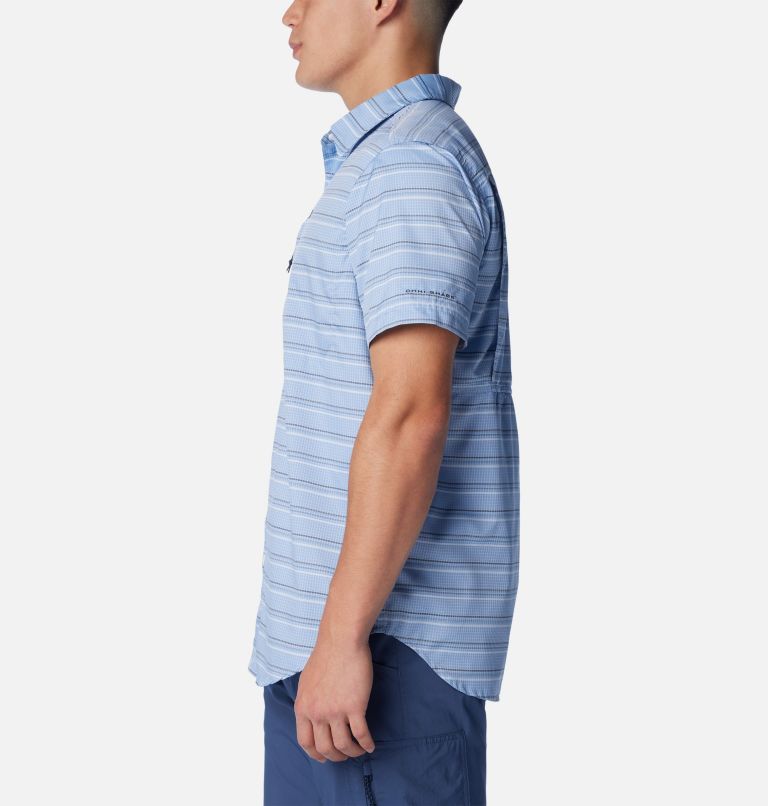 Men's Silver Ridge Utility Lite Novelty Short Sleeve Shirt - Tall, Color: Skyler Chambray Stripe, image 3