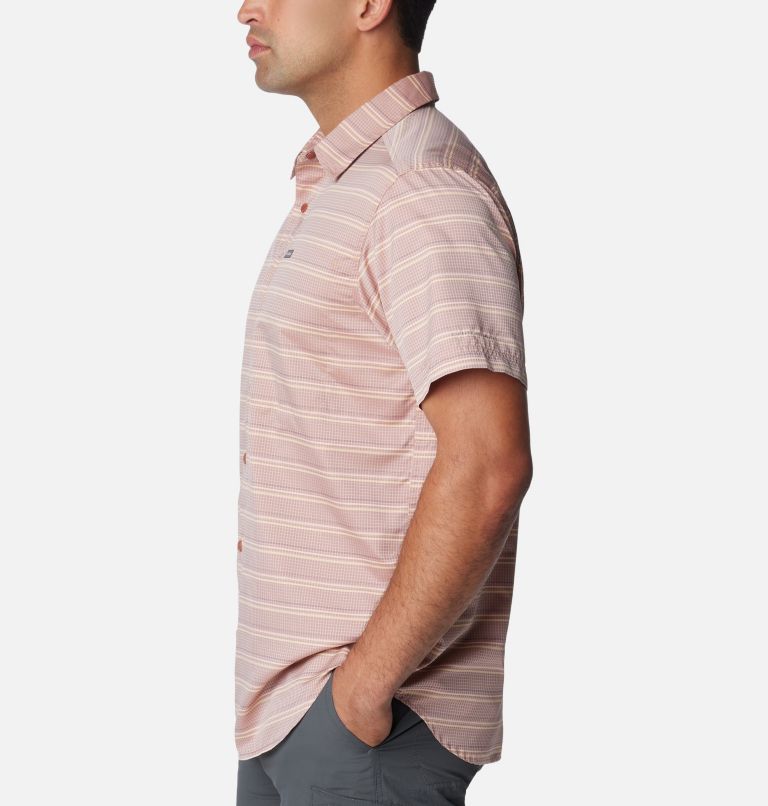 Camisa de manga corta Silver Ridge Utility para hombre, Color: Auburn Chambray Stripe, image 3