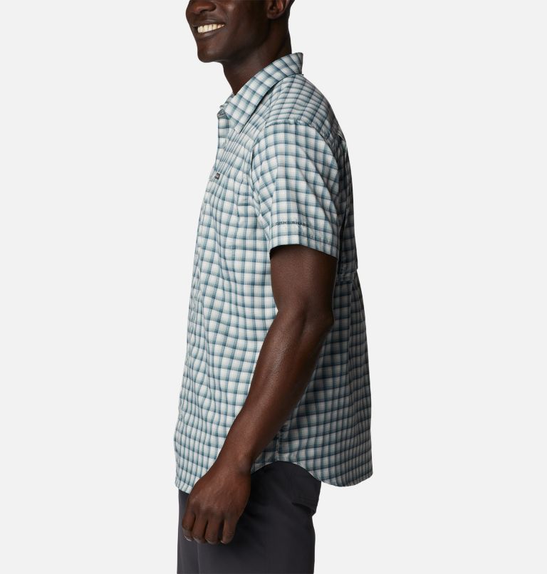 Men's Silver Ridge Utility Short Sleeve Shirt, Color: Niagara Pulaski Plaid, image 3