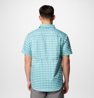 Men's Silver Ridge Utility Short Sleeve Shirt, Color: Ripple Blue Pulaski Plaid, image 10