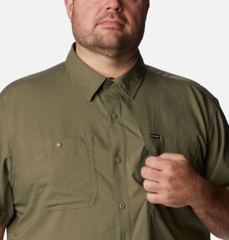 Thumbnail: Men's Silver Ridge Utility Lite Short Sleeve Shirt – Big, Color: Stone Green, image 4