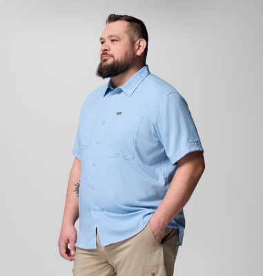 Men's Silver Ridge Utility Lite Short Sleeve Shirt - Extended size, Color: Ripple Blue, image 8