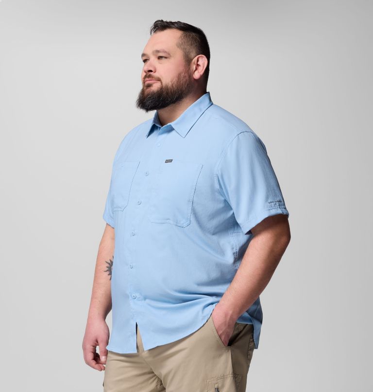 Men's Silver Ridge Utility Lite Short Sleeve Shirt - Extended size, Color: Ripple Blue, image 4