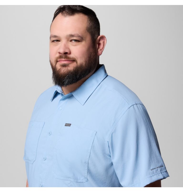 Men's Silver Ridge Utility Lite Short Sleeve Shirt - Extended size, Color: Ripple Blue, image 5