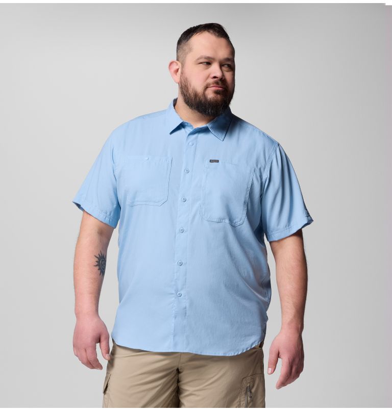 Men's Silver Ridge Utility Lite Short Sleeve Shirt - Extended size, Color: Ripple Blue, image 1