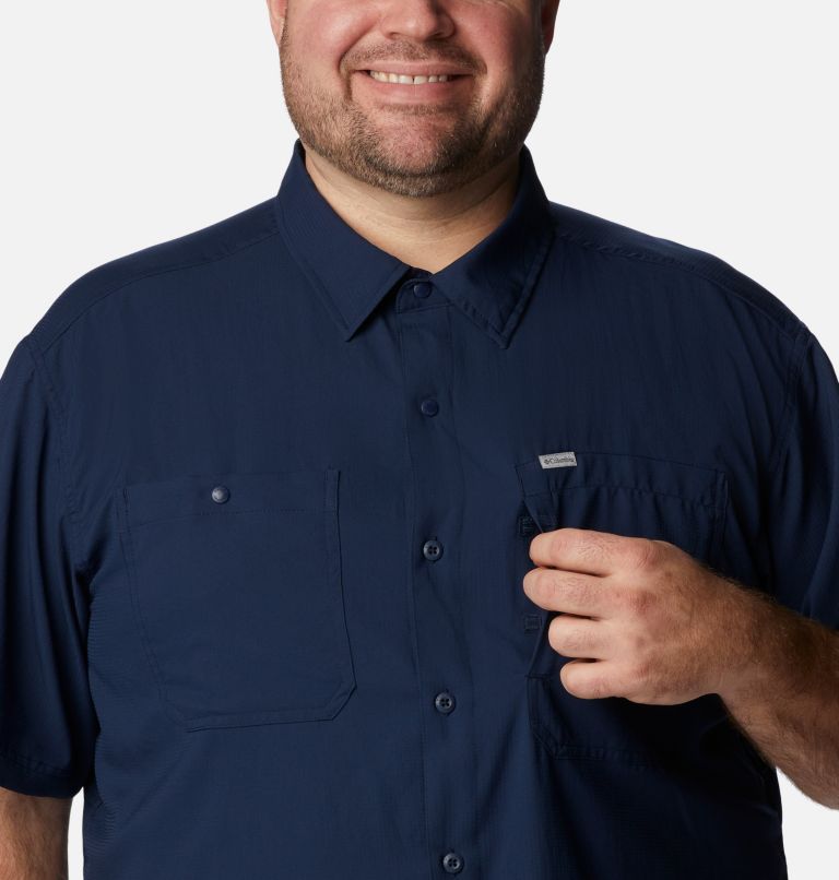 Thumbnail: Men's Silver Ridge Utility Lite Short Sleeve Shirt – Big, Color: Collegiate Navy, image 4