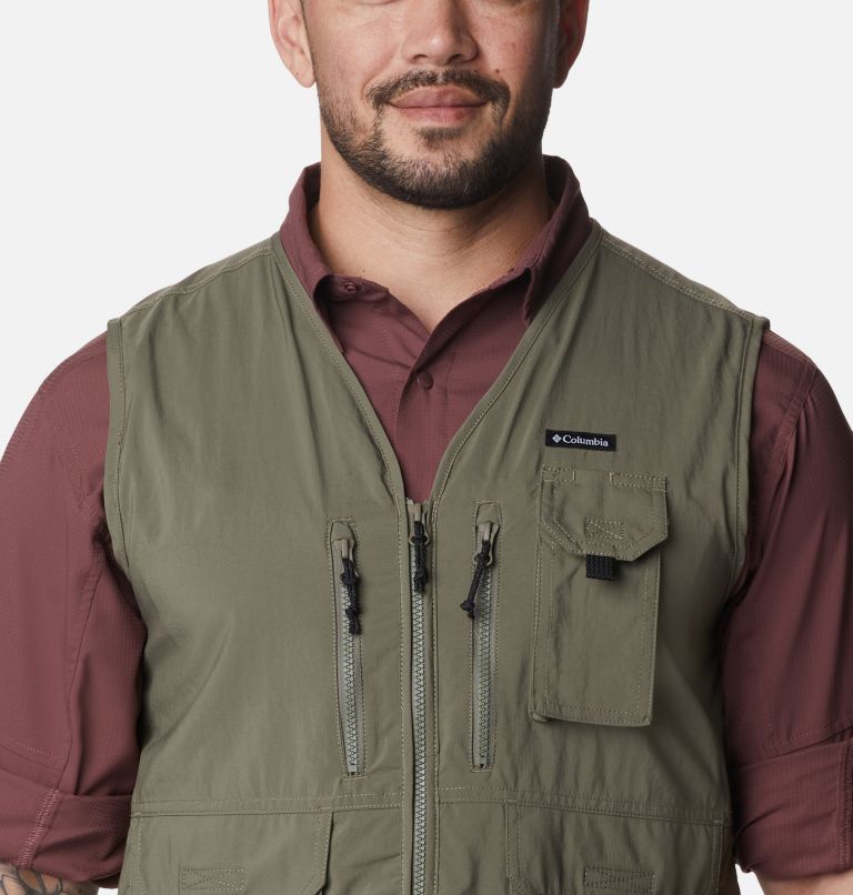 Men's Silver Ridge Utility Vest, Color: Stone Green, image 4