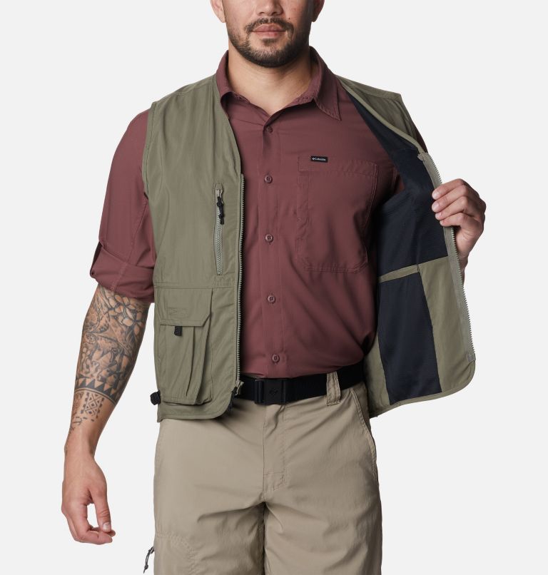 Men's Silver Ridge Utility Vest, Color: Stone Green, image 5