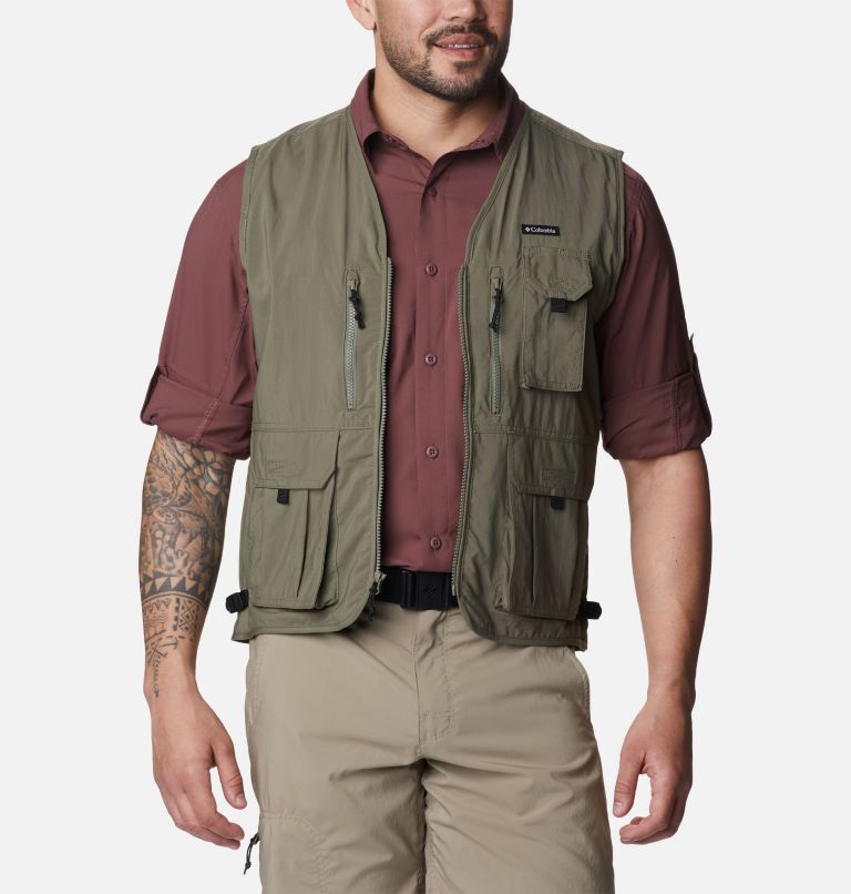 Men's Silver Ridge Utility Vest, Color: Stone Green, image 8