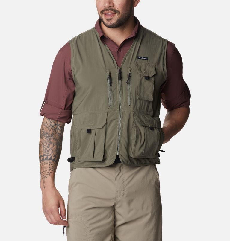 Men's Silver Ridge Utility Vest, Color: Stone Green, image 1