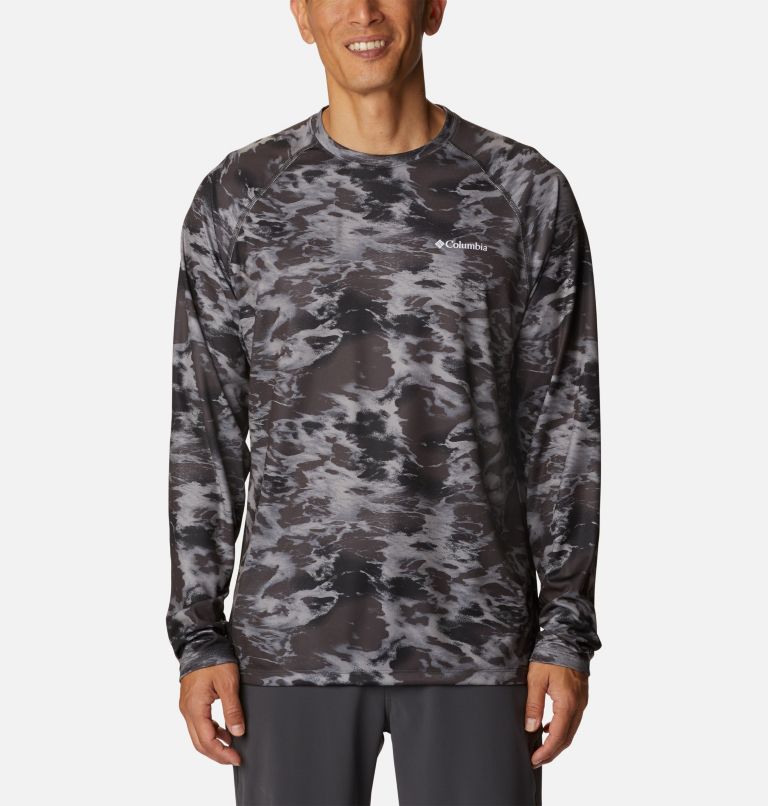 Haut imprimé à manches longues Summerdry Homme, Color: Black Natureal Waves, image 1