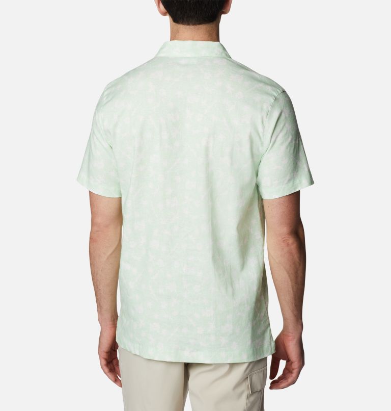 Thumbnail: Men's Sage Springs Linen Short Sleeve Shirt, Color: Ice Green Desert Daze, image 2