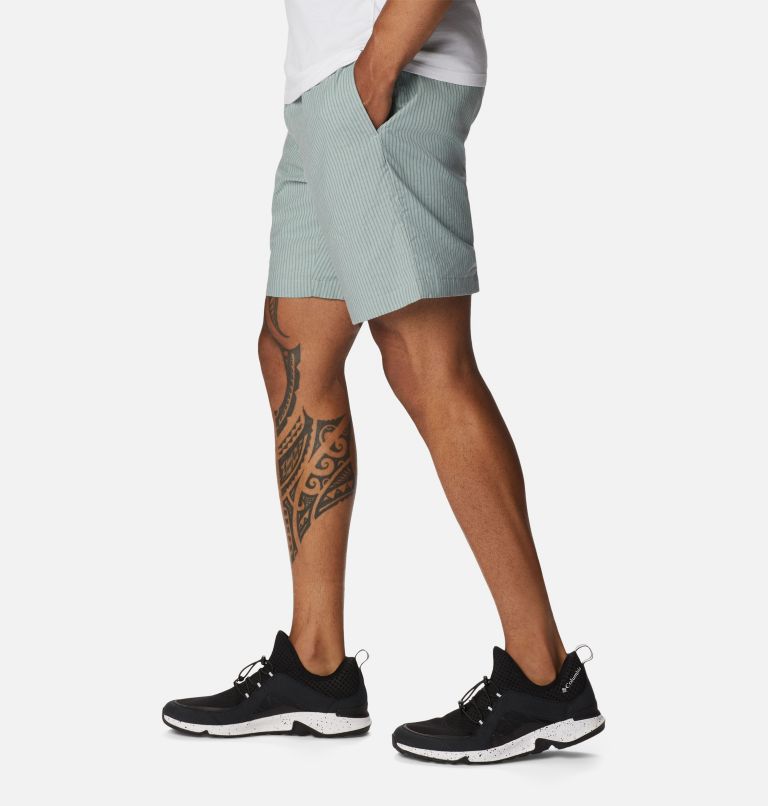 Men's Sage Springs Linen Shorts, Color: Niagara Oxford Stripe, image 3