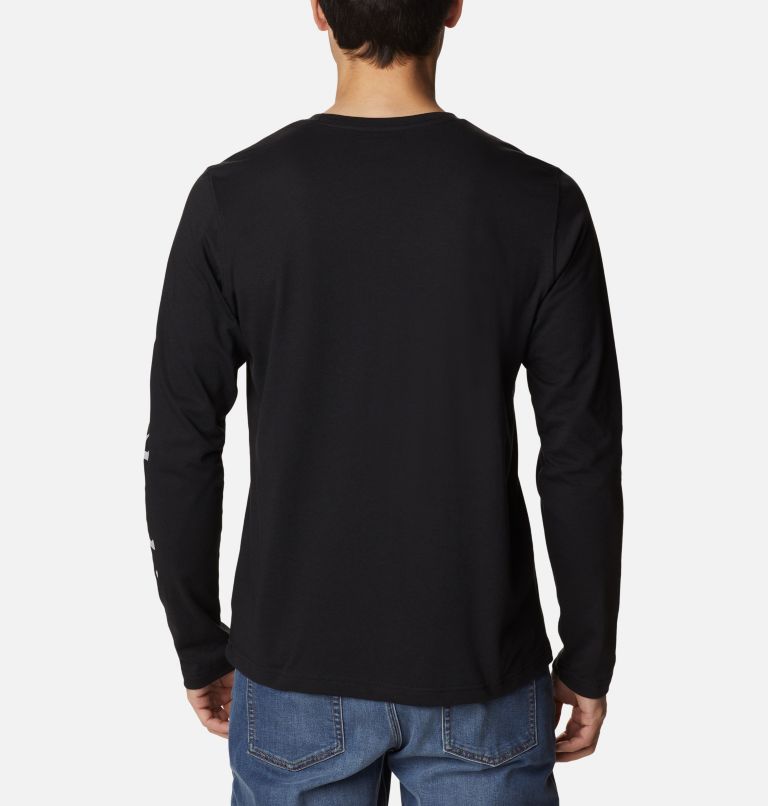 Men's Thistletown Hills Long Sleeve Logo T-Shirt, Color: Black, image 2