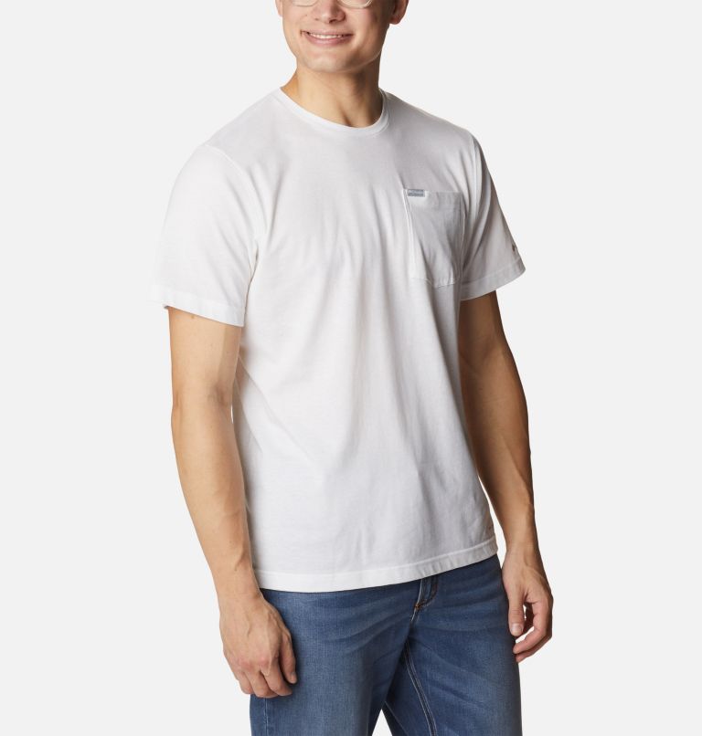 Thumbnail: Men's Thistletown Hills Pocket T-Shirt, Color: White, image 5