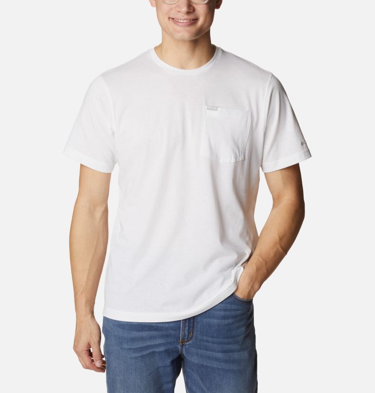Thumbnail: Men's Thistletown Hills Pocket T-Shirt, Color: White, image 1