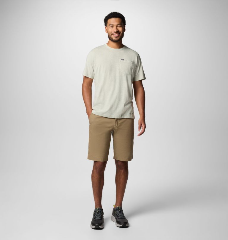 Camiseta técnica con bolsillo Thistletown Hills para hombre, Color: Safari Heather, image 2