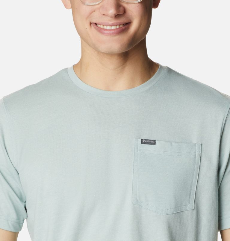Men's Thistletown Hills Pocket T-Shirt - Tall, Color: Niagara Heather, image 4