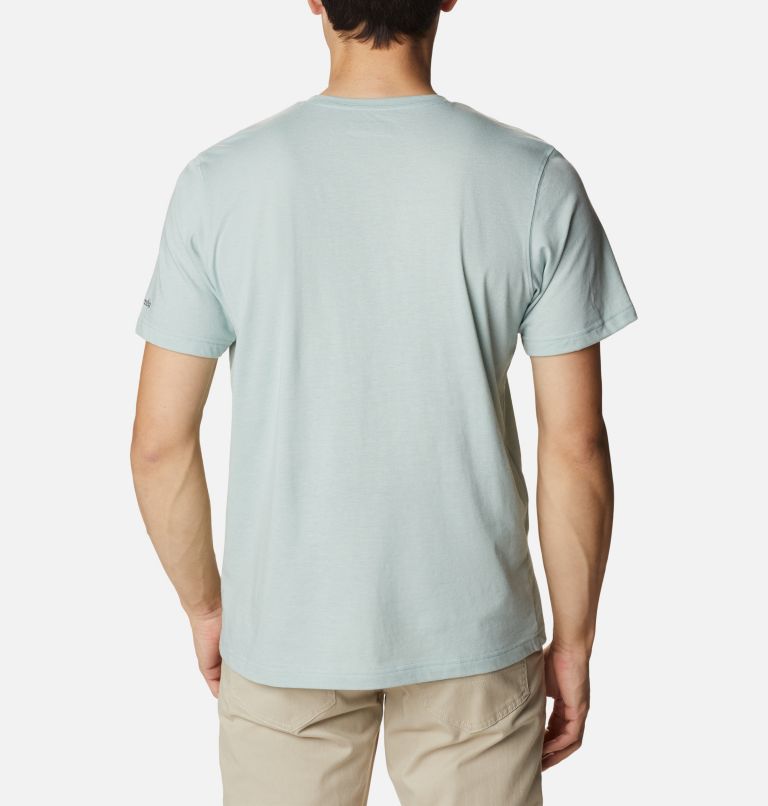 Thumbnail: Men's Thistletown Hills Pocket T-Shirt, Color: Niagara Heather, image 2