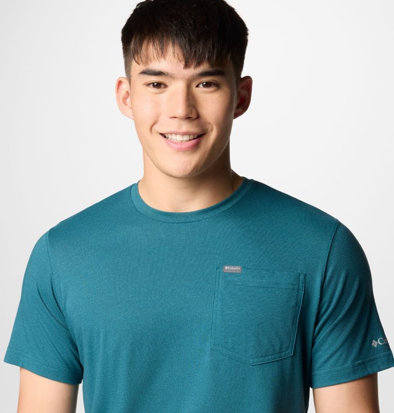 Men's Thistletown Hills Pocket Technical T-Shirt, Color: River Blue Heather, image 5