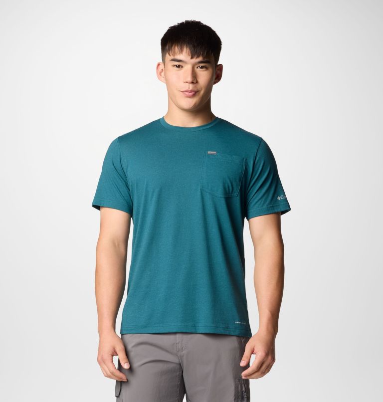 Men's Thistletown Hills Pocket Technical T-Shirt, Color: River Blue Heather, image 1