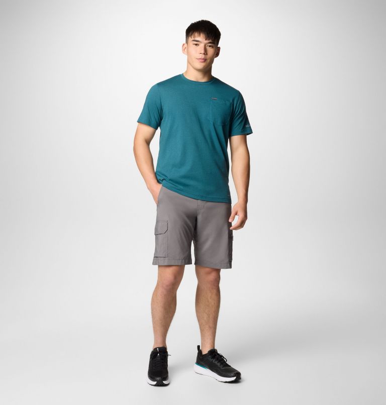 Men's Thistletown Hills Pocket Technical T-Shirt, Color: River Blue Heather, image 2