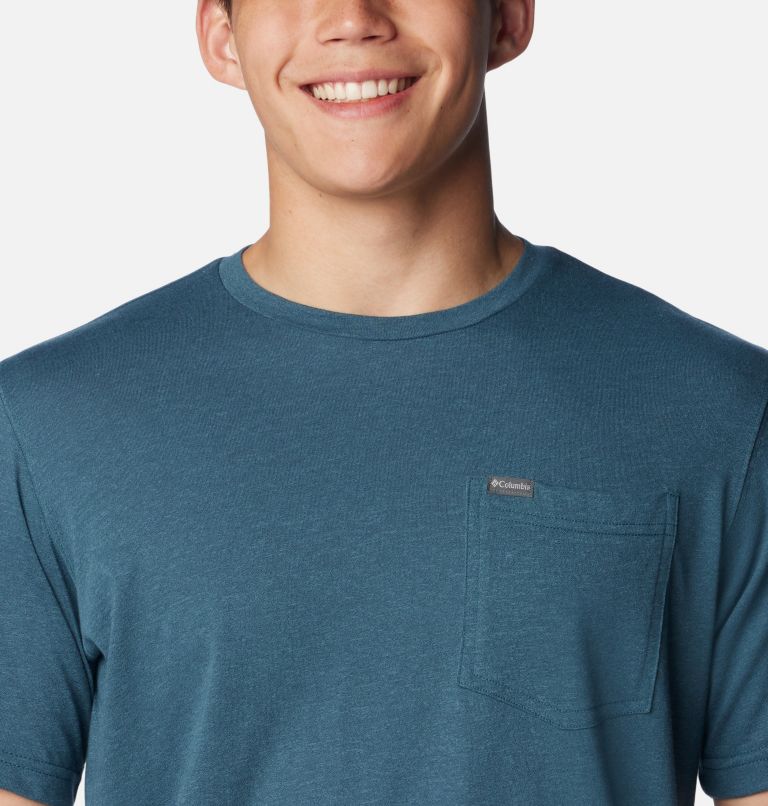 Thistletown Hills Pocket Tee | 414 | M, Color: Night Wave Heather, image 4