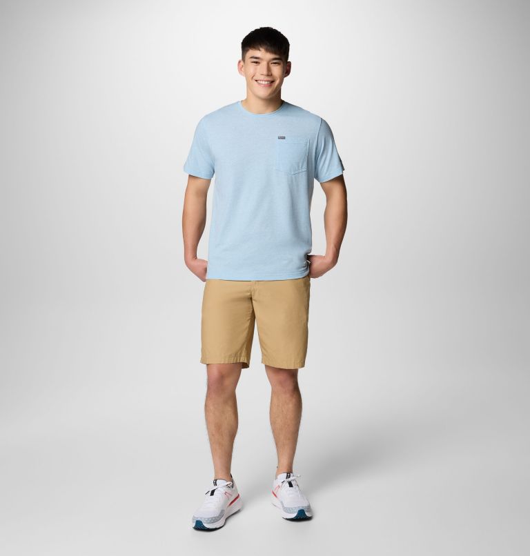 Men's Thistletown Hills Pocket T-Shirt, Color: Ripple Blue Heather, image 2