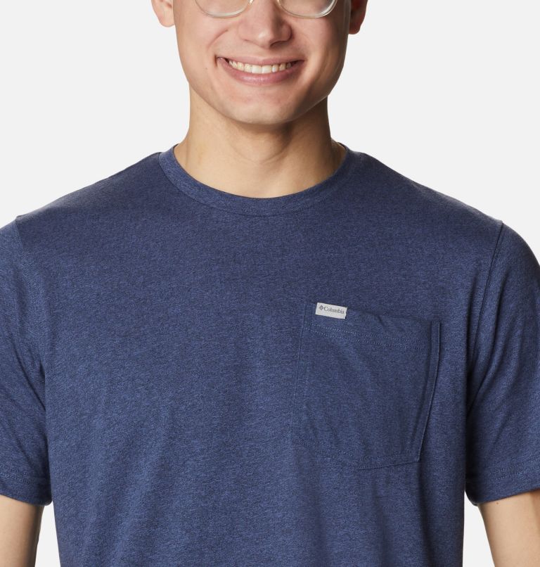 T-shirt Technique Thistletown Hills Pocket Homme, Color: Dark Mountain Heather, image 4