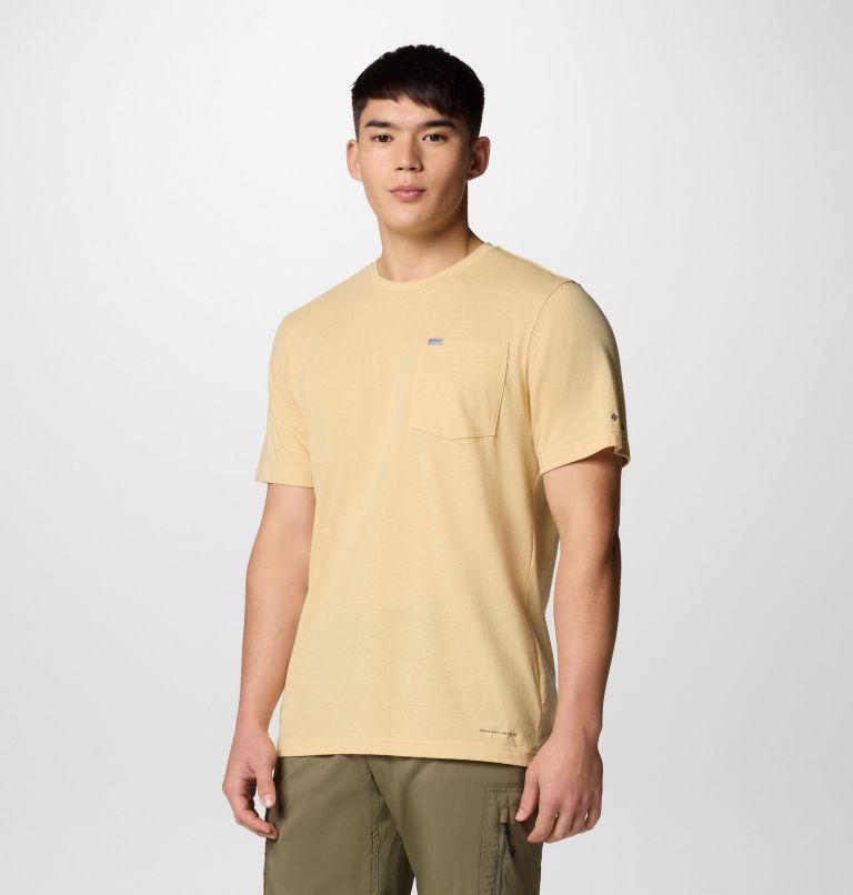 Men's Thistletown Hills Pocket T-Shirt, Color: Sand Dune Heather, image 4
