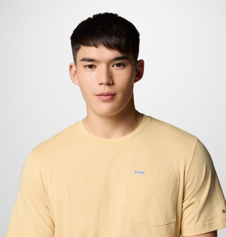 Men's Thistletown Hills Pocket T-Shirt, Color: Sand Dune Heather, image 5