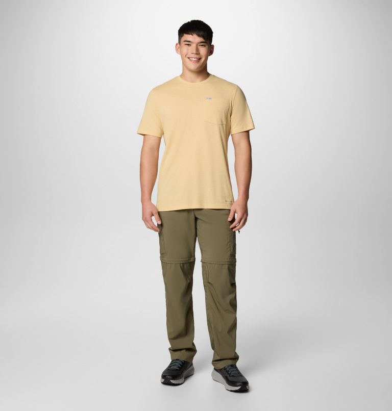Men's Thistletown Hills Pocket T-Shirt, Color: Sand Dune Heather, image 2
