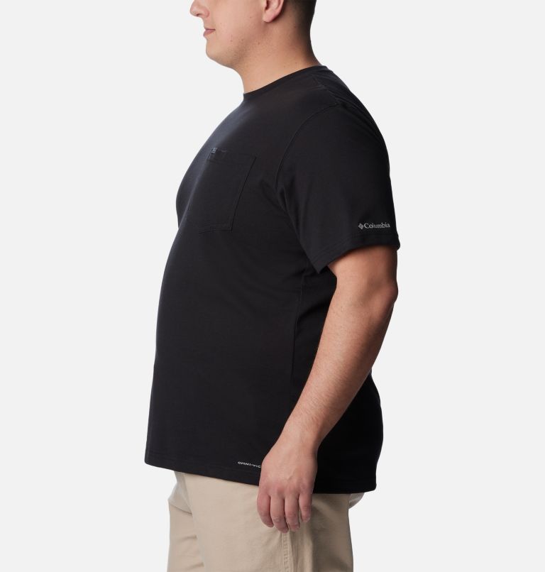 Thumbnail: T-shirt à poche poitrine Thistletown Hills Homme - Tailles fortes, Color: Black, image 3