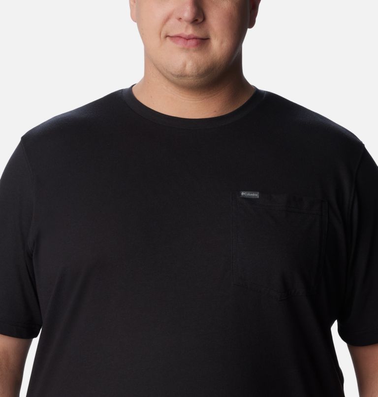 Thumbnail: T-shirt à poche poitrine Thistletown Hills Homme - Tailles fortes, Color: Black, image 4