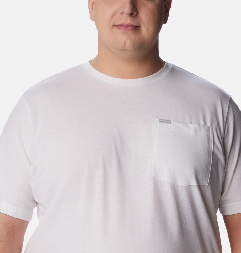 Thumbnail: Men's Thistletown Hills Pocket T-Shirt - Big, Color: White, image 4