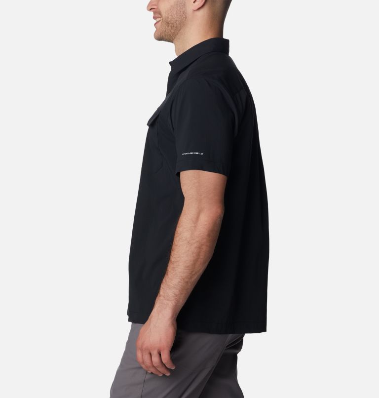 Thumbnail: Men's Canyon Gate Utility Short Sleeve Shirt, Color: Black, image 3
