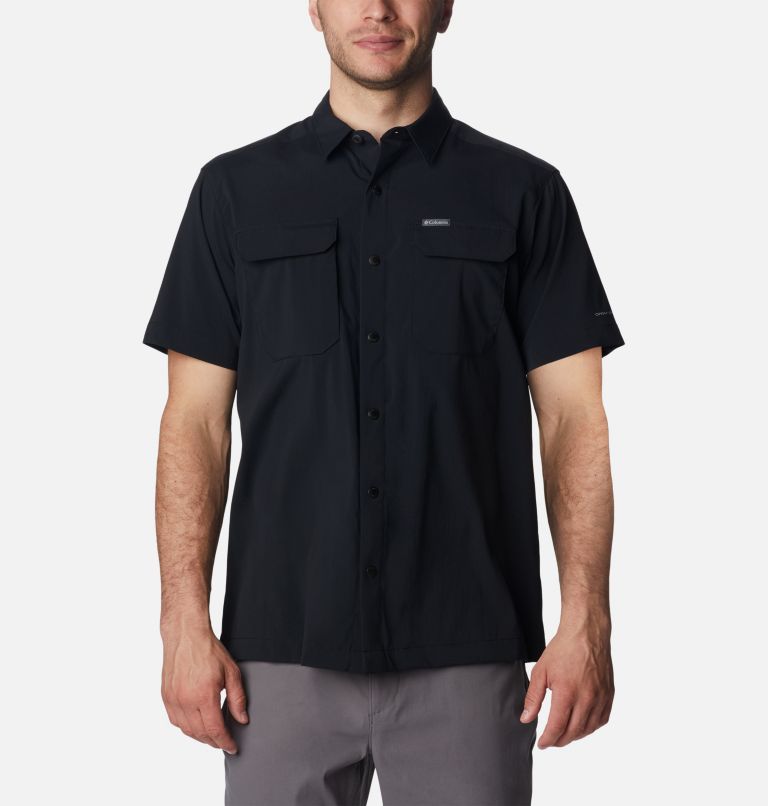 Thumbnail: Men's Canyon Gate Utility Short Sleeve Shirt, Color: Black, image 1