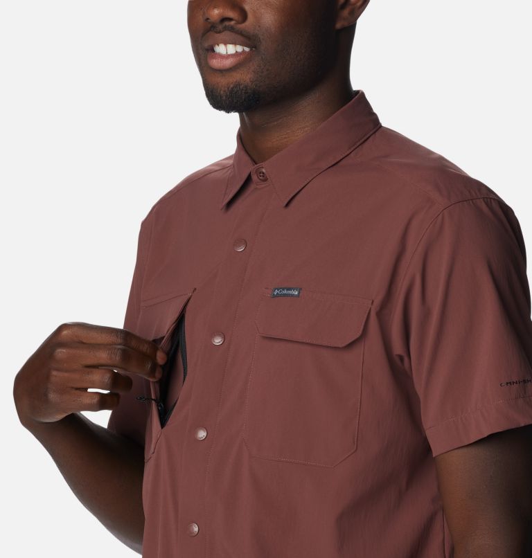 Men's Canyon Gate Utility Short Sleeve Shirt, Color: Light Raisin, image 6