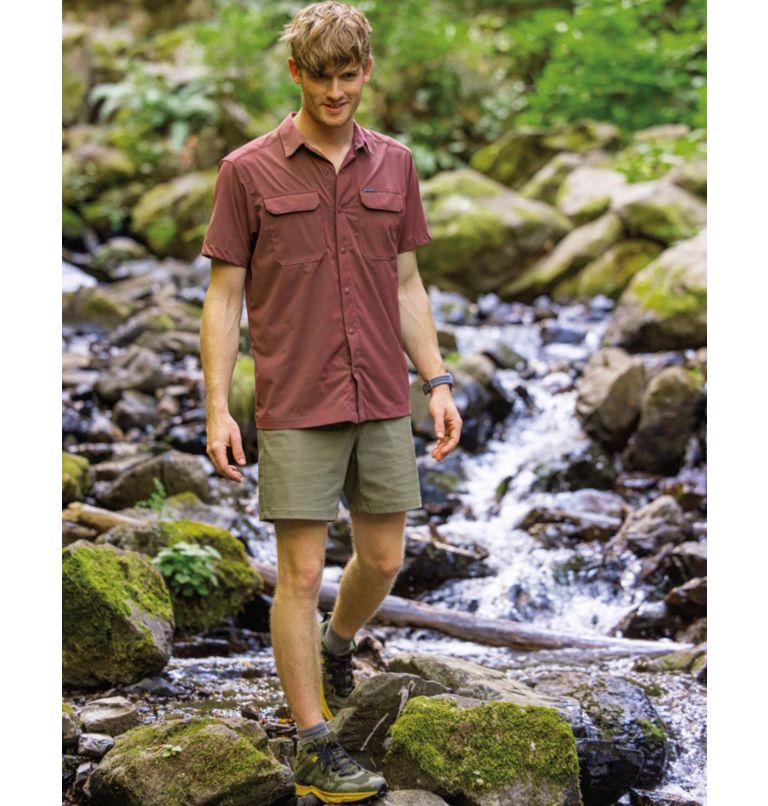 Thumbnail: Men's Canyon Gate Utility Shorts, Color: Stone Green, image 8