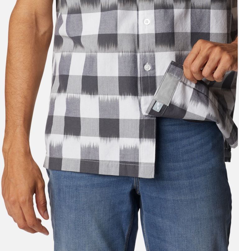 Men's Scenic Ridge Short Sleeve Shirt, Color: City Grey Ikat, image 5