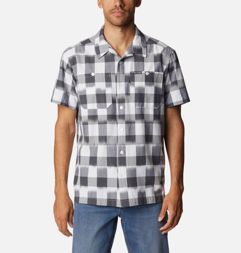 Thumbnail: Men's Scenic Ridge Short Sleeve Shirt, Color: City Grey Ikat, image 1