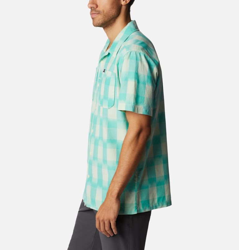 Men's Scenic Ridge Short Sleeve Shirt, Color: Ice Green Ikat, image 3